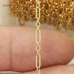New 14K Vàng Đầy Đồ Trang Sức Vĩnh Viễn Vòng Cổ Số Lượng Lớn Chuỗi 3 + 1 1.68Mm Giấy Clip Vòng Cáp Figaro Chuỗi - Product Image 3