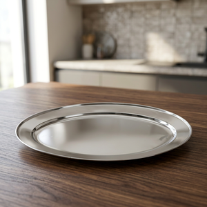 Plateaux ovales en acier inoxydable de haute qualité pour hôtels - Product Image 1
