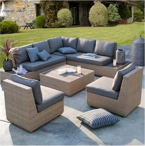 Moderno barato diseño Simple muebles de <span class=keywords><strong>jardín</strong></span> al aire libre impermeable Silla de ratán mimbre Patio salón sofá conjunto - Product Image 1