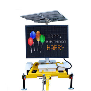 Di Chuyển Kéo Năng Lượng Mặt Trời Powered Hổ Phách Giao Thông Led Tin Nhắn Dấu Hiệu Hiển Thị - Product Image 5