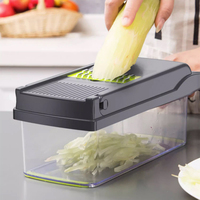 1-delige multifunctionele snijder Fruitsnijder Uienhakker Aardappelrasp Groentehakker Schilmes Model 24010209