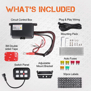 6 банды выключатель панель внедорожный печатная плата, электронное реле системы с управление контуром, коробка для рыболовной Снасти Водонепроницаемый предохранитель блок реле Жгут проводов этикетка - Product Image 5