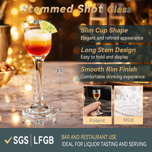 Petite tasse en verre sans plomb 10 ml, haute transparence, verre à shot 10 ml pour bar et fêtes, mini-tasse en verre 10 ml pour dégustation - Product Image 2