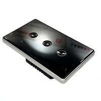 Interrupteur intelligent Tuya WiFi de luxe avec écran tactile en verre, commande vocale, étanche et durable, avec cadre en aluminium