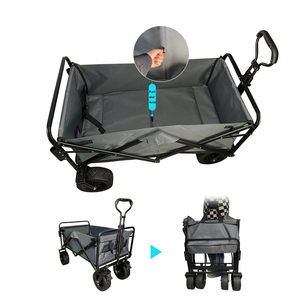 Chariot de camping portatif à quatre roues, chariot à traction, pour pique-nique, de haute qualité - Product Image 2