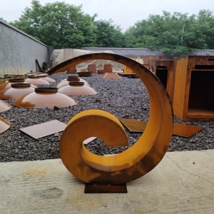 Fuente de Agua Decorativa para Patio, Escultura de Acero Corten para Jardín, Fabricante de Arte Metálico - Product Image 2