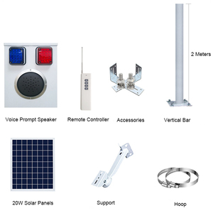Sirena de alarma de sonido activada por movimiento con energía solar para exteriores personalizable, sistema de seguridad para exteriores - Product Image 4