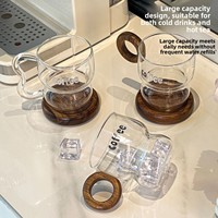 Ventes en gros d'usine de tasses en verre fabriquées en verre borosilicate de haute qualité résistant à la chaleur, adaptées pour le café et les jus de fruits