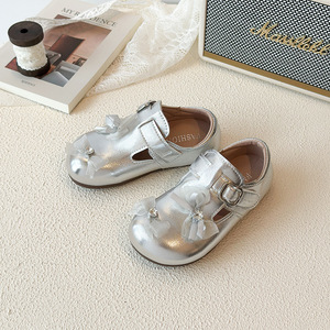 Nouvelles chaussures élégantes pour enfants, style mocassins, nouvelle mode princesse, semelle extérieure en caoutchouc souple, chaussures en cuir PU pour bébés filles - Product Image 3