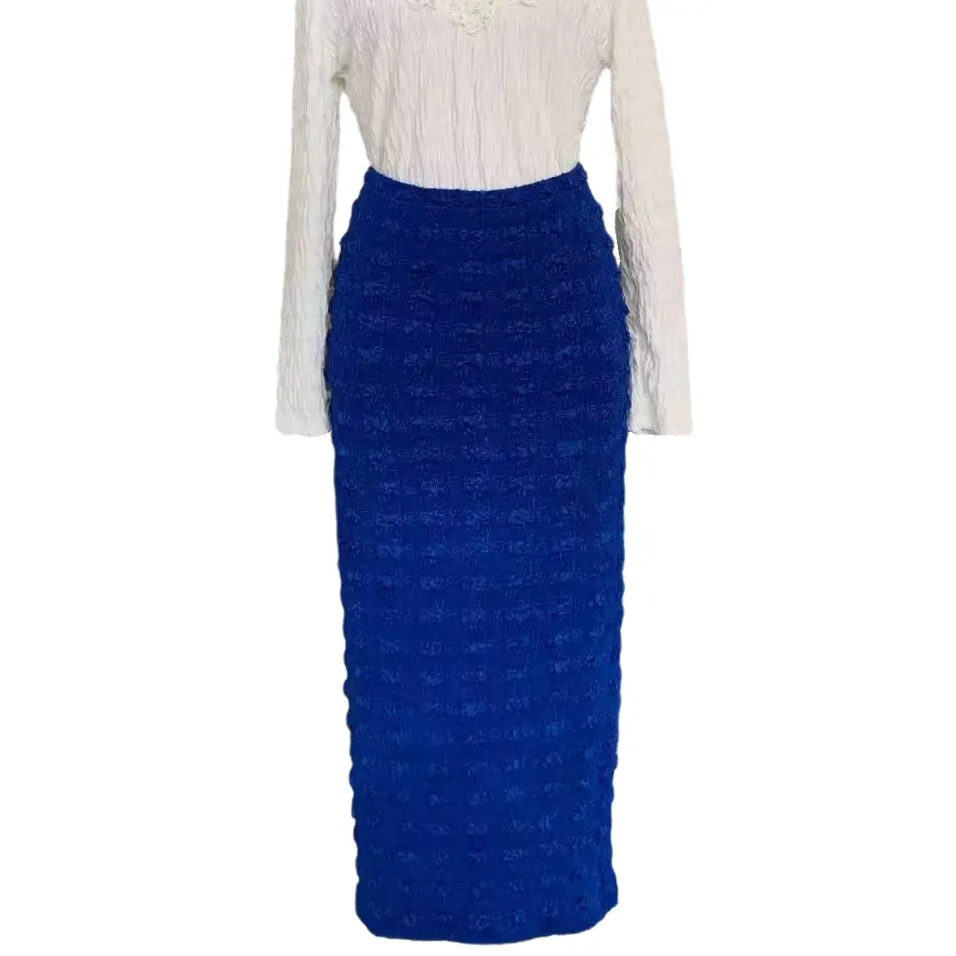 New Style Customized Knit Material Anti-static Muslim Long Sexy Midi Skirts