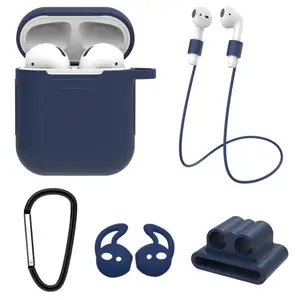 Vendita calda 4in1 portatile del trasduttore auricolare auricolari in silicone protector custodia per il trasporto per airbod custodia in silicone