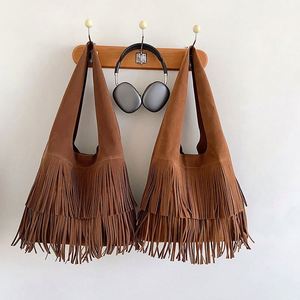 Pompons d'épaule en daim pour femme, accessoire de mode pour sac de voyage - Product Image 3