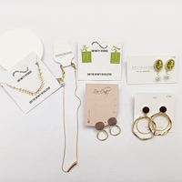 Fabricant bas prix petit quantité minimale de commande logo personnalisé bijoux affichage porte-papier pour boucle d'oreille collier