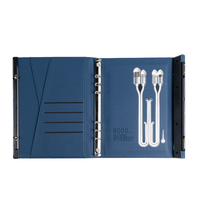 CARDSILK Carnet Power Bank Personnalisé avec Logo A5, Chargement Intelligent par Empreinte Digitale, Cadeaux d'Affaires 2025 avec Chargement Sans Fil, Câble USB et Cadeau