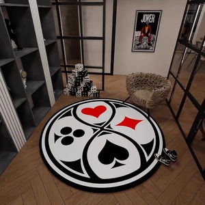 <span class=keywords><strong>Tapis</strong></span> rond à motifs de <span class=keywords><strong>cartes</strong></span> de poker ALL in Magic, style américain, <span class=keywords><strong>tapis</strong></span> de sol créatif <span class=keywords><strong>pour</strong></span> jetons de poker, <span class=keywords><strong>tapis</strong></span> lavable <span class=keywords><strong>pour</strong></span> salon et chambre, doux - Product Image 2