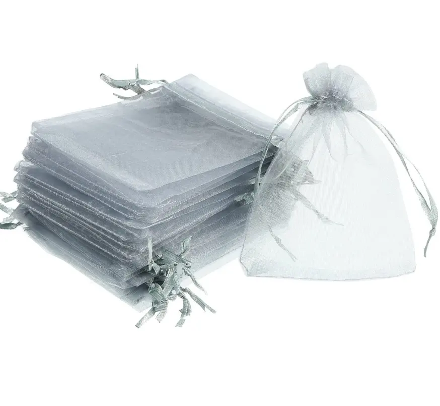 Wholesale Drawstring Jewelry Pouches Wrap Organza Wedding Party Christmas Gifts Candy Mesh Bags