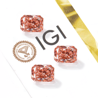 Diamante de Laboratorio IGI de Color Fantasía al por Mayor, 1-1.1ct, Forma Fantasía, Color Rosa, Diamante CVD, Corte Radiante, Corazón, Ovalado, VVS, VS, Diamante Cultivado en Laboratorio