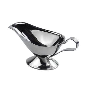 Plato de salsa de bistec de cocina occidental al por mayor con asa, tazón de salsa de pimienta negra, taza de barco de condimento de acero inoxidable - Product Image 5