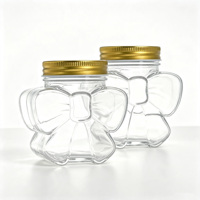 Nouveau style de pot en verre de luxe transparent à large ouverture pour le stockage du miel, des légumes en conserve, de la confiture et des nids d'oiseaux, avec couvercle en métal