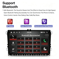 Radio Stereo Mobil Android 9" IPS untuk VW, Android Auto Wireless CarPlay, WiFi Terintegrasi, MP3, USB, Layar Sentuh