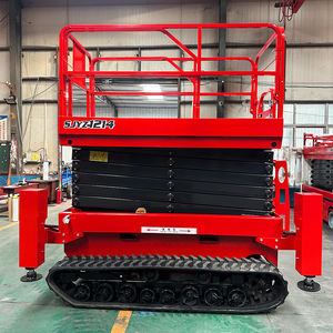 Новый гидравлический ножничный подъемник с батарейным питанием, 4 м, 6 м, 8 м, 10 м, скайлифт, передвижная гусеничная платформа, самоходные строительные леса - Product Image 4