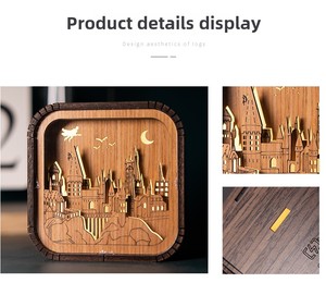 Boîte à musique en bois à manivelle et à piles avec cheval de carrousel et ballerine, mécanisme musical, cadeau pour les amateurs de musique - Product Image 3