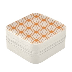 Custom Print Leather Jewelry Case Portable Zipper Jewelry <b>Storage</b> Box Hawaii Palaka Design Women Travel Jewelry <b>Boxes</b> Organizer - Product Image 3