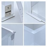 Boîte cadeau transparente en PET pour gâteaux avec panneau arrière en carton blanc, boîte d'emballage transparente de qualité alimentaire pour pâtisseries, vente en gros