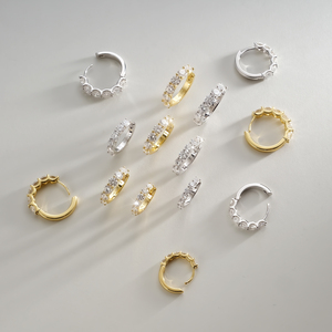 Pendientes de Moissanita para Mujer, <span class=keywords><strong>Aros</strong></span> de <span class=keywords><strong>Plata</strong></span> de Ley 925, 1.2-4.8CT, Color D, VVS1, Moissanita GRA, Pendientes Huggie con Baño de Oro de 14K - Product Image 6