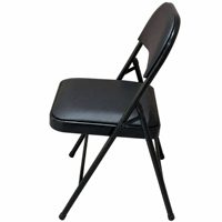 Chaise pliante en métal rembourrée robuste, chaise d'invité portable avec structure en acier pour le bureau, les conférences, les formations, les événements et les mariages