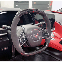Volant en fibre de carbone personnalisé avec affichage LED Corvette RPM pour Chevrolet Corvette C8 Stingray Z51 & E-Ray & Z06 Z07
