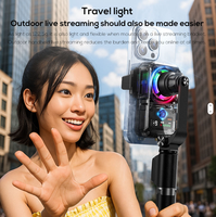 Kipas Pendingin Ponsel Portabel Ringan DL23 dengan Lampu RGB, Radiator Ponsel, Klip Penjepit untuk Gaming dan Live Streaming Tiga