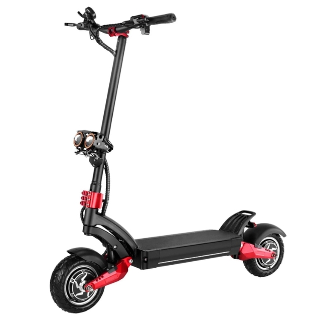 Double Motor 1600W 60V Lithium Battery Long Range Alloy Frame Electric Adult Scooter 10 Inch Solid Tire Folding Electric Scooter