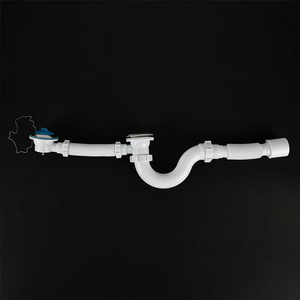 SANIPRO flessibile espandibile tubolare tubo dell'acqua <span class=keywords><strong>sifone</strong></span> trappola per bottiglie in plastica <span class=keywords><strong>cucina</strong></span> <span class=keywords><strong>doppio</strong></span> <span class=keywords><strong>lavello</strong></span> scarico P-Trap - Product Image 2