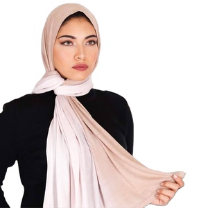 Écharpe en jersey de coton ombré, nouvelle conception <span class=keywords><strong>2021</strong></span>, ventes chaudes, imprimée, douce, extensible, respirante, châle, hijabs - Product Image 2