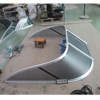 Pare-brise d'occasion en alliage d'aluminium personnalisé pour bateau