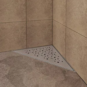 Yüksek kalite paslanmaz çelik üçgen zemin drenaj anti-koku anti-engelleme büyük deplasman üçgen banyo zemin drenaj