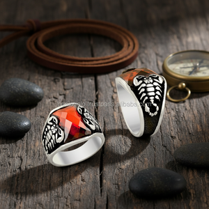 925K Sterling Silver Zircon Scorpion <b>Men</b> <b>Ring</b> - Product Image 3