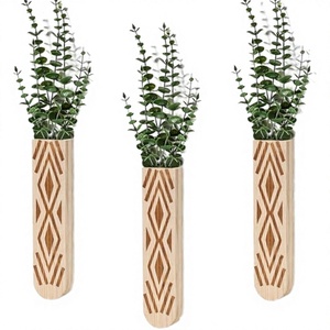Macetero Decorativo de Pared Rectangular de Madera Estilo Boho Moderno para Sala de Estar, Dormitorio, Baño, Entrada, Estilo Rústico, Hecho a Mano, Ecológico - Product Image 4