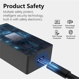 Cargador de ordenador portátil ignífugo para PC plegable ecológico 65W 5V 1A PD para <span class=keywords><strong>Microsoft</strong></span> Surface <span class=keywords><strong>Pro</strong></span> 10-3 y <span class=keywords><strong>Windows</strong></span> 10/8/<span class=keywords><strong>7</strong></span>/XP DC Port SCP - Product Image 5