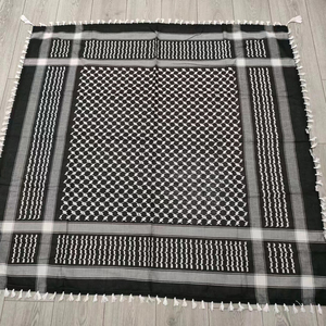 Écharpe Musulmane Arabe Shemagh Keffieh Palestine Écharpe Hommes Femmes Châle Wrap Tassel <span class=keywords><strong>Arafat</strong></span> Prêt à Expédier - Product Image 2