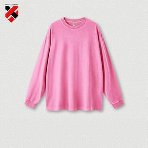 Trong Kho 260 Gram 100% Cotton Nặng Trọng Lượng Mùa Thu Và Mùa Đông Mỹ Hợp Thời Trang Thương Hiệu Retro Cũ Đường Phố Vài Dài Tay T-Shirt - Product Image 1