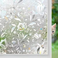 Película de Privacidad para Ventanas con Adhesión Estática de Alta Calidad, Adhesivo Decorativo para Vidrio con Patrón de Color Láser 3D