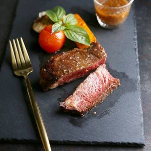 2023 Tabletex <span class=keywords><strong>ardoise</strong></span> naturelle assiette carrée sushi steak <span class=keywords><strong>ardoise</strong></span> noir nourriture occidentale assiette créative assiette de barbecue japonaise - Product Image 6
