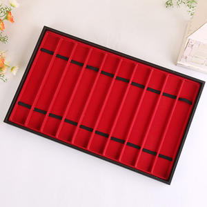 प्रदर्शनी आवश्यक मानक 8 10 गर्ड वेलवेट वॉच स्ट्रैप बैंड उपहार बॉक्स डिस्प्ले ट्रे ऑर्गनाइज़र - Product Image 2