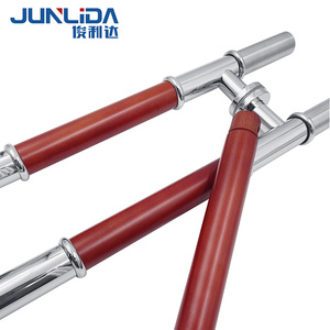 Poignée de luxe en acier inoxydable 304 et bois H Type porte coulissante double face avec poignée de traction rouge mat polonais - Product Image 5