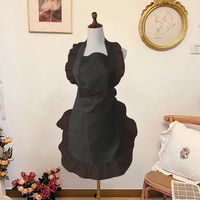 OEM Küchenschürze mit Eigenem Logo, Kochschürze für Frauen und Mädchen, Backschürze mit Taschen, Niedliche Baumwollschürze