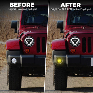 Faros Antiniebla Delanteros Todoterreno OVOVS, Faros Antiniebla LED de 4 Pulgadas para <span class=keywords><strong>Jeep</strong></span> <span class=keywords><strong>Wrangler</strong></span> Unlimited JK JKU 2007-2018 - Product Image 6