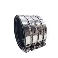 Raccord de tuyauterie de type Fernco en acier inoxydable pour drainage, vente en gros d'usine, connecteur de tuyau pour tuyaux CI, PVC, HDPE