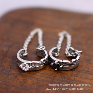 yunnique Tibetan Silver <b>Cuff</b> <b>Earrings</b> Chain Geometric Party Stainless Steel Ear Post - Product Image 4